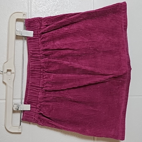 Cynthia Rowley Soft Wide Wale Corduroy Skirt Elastic Back Gold Button Detail - Picture 2 of 8